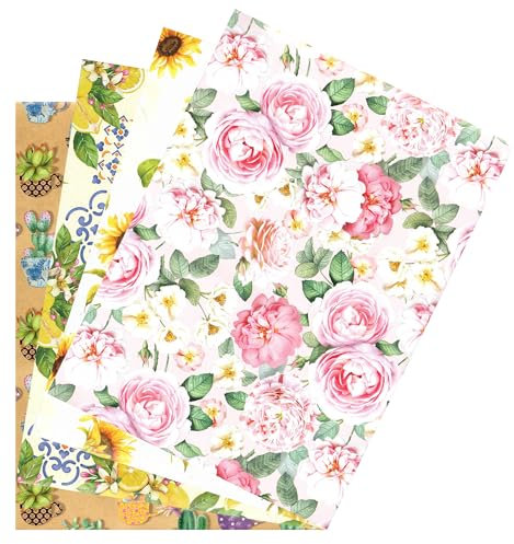 ARKRAFT Geschenkpapier Set 4 Bögen XXL Fsc Papier (Feminile)