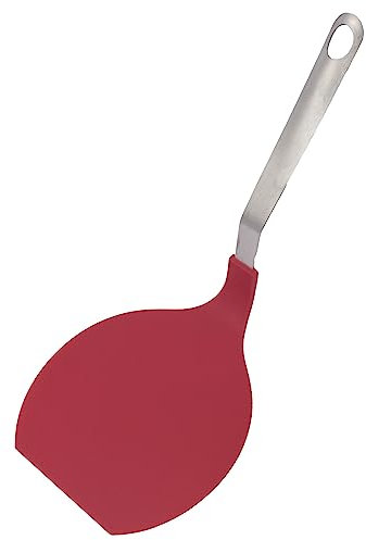 SELVA Spatule XXL en acier inoxydable et nylon, 16,5 x 16,5 cm, passe au lave-vaisselle, n'abîme pas les surfaces, avec œillet de suspension