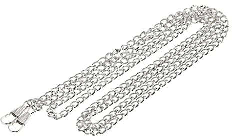 Tiuimk DIY Handgemachte Tasche Kette Zubehör 18 40-120cm Feine Gliederkette (Silber)