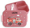 Kinder Bento Box Midi für Mepal Bentobox - Lunchbox Feuerwehrauto Brotbox Feuerwehr I 112 I Löschfahrzeug - 900 ml - Rosa - personalisierte geschenke kind brotdose krippe junge feuerwehrmann name