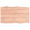 vidaXL Tischplatte, Holzplatte für Tisch Esstisch Couchtisch, Massivholzplatte Handgefertigt mit Baumkante, Ersatztischplatte, Hellbraun 100x60x(2-6) cm Massivholz Behandelt