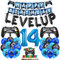 14. Geburtstag Ballon Set Gamer Geburtstags Deko Videospiel Luftballons Zahl 14 Folienballon Happy Birthday Banner 14 Jahre Jungen Spiel Ballons Tortendeko für Kinder Game Thema Party Dekoration