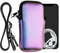 kwmobile Handytasche für Smartphones XXL - 7 - Neopren Handy Hülle Metallic Lavendel mit Kordel - Handy Tasche mit Handykette 17,7 x 8,5 cm Innenmaße