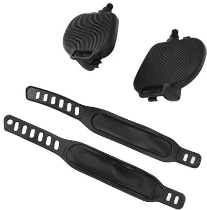 Jauarta 1 Paar Heimtrainer-Pedale, Anti-Rutsch-Streifenmuster, Tragbare Heimtrainer-Teile mit Verstellbarem Riemen Heimtrainer (1/2 Zoll Gewinde)