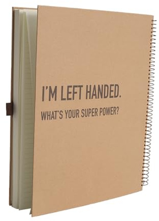 Urby Notizbücher für Linkshänder, liniert, 160 Seiten, 1 Thema, fester Einband, Größe 27,9 x 22,9 cm, ideales Geschenk für Linkshänder, Premium-Papier, 1 Stück