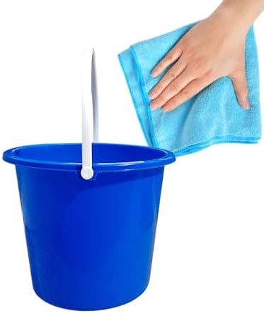 That Sensibility™ Round Plastic, 10 L, Blue Cleaning Bucket With Free Cleaning Cloth