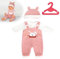 Idota Kleidung Outfits für Baby Puppen, Puppenkleidung 18 Zoll mit T-Shirt/Overall/Hut/Kleiderbügel Süße Rosa Kaninchen Puppen Klamotten für Mädchen Jungen Geschenk (Puppen Nicht Enthalten)