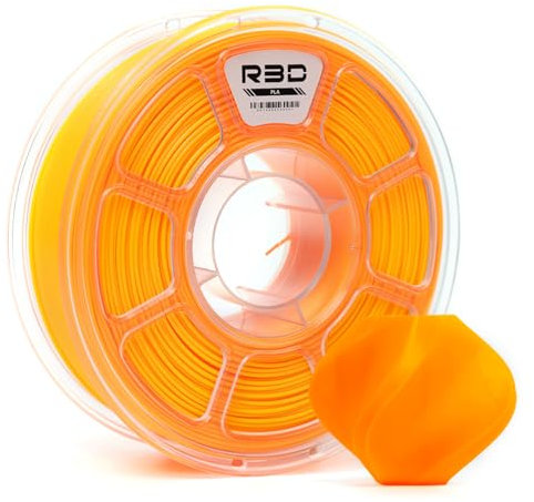 R3D PLA 3D-Filament 1,75 mm, 0–370 mm/s Hochgeschwindigkeitsdruck, Maßgenauigkeit +/- 0,02 mm, 1 kg (2,2 lbs), transparente Kunststoffspule, 3D-Druck-Filament (fluoreszierendes Gelb)
