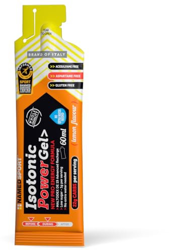 NAMEDSPORT Isotonic Power Gel Pomegranade, Isotonisches Energiegel, 60 ml, sofortige Energie-Nachfüllung mit 22 g Kohlenhydraten, ideal für Ausdauersportarten