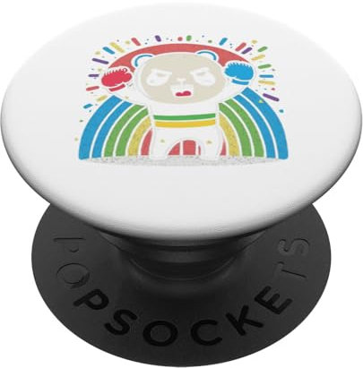 Wütender Pandabär Boxer Boxkampf Ring Kämpfer Panda Bär PopSockets mit austauschbarem PopGrip