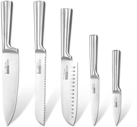 KOFERY 5-Piece Seamless Stainless Steel Knife Set (No Block Included)
