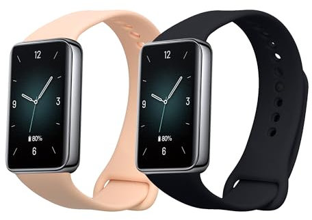 kwmobile Pulsera compatible con HONOR Band 9 correa - 2x Correas de silicona flexible - Tamaño ajustable