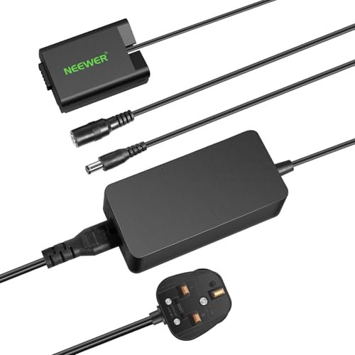 NEEWER EN-EL25 Replacement Dummy Battery Coupler Kit, Camera Charger Kit with DC Coupler & AC Adapter & UK Plug, AC Power Supply Adapter Compatible with Nikon Z50 Z fc Z30 Cameras, EP-5G