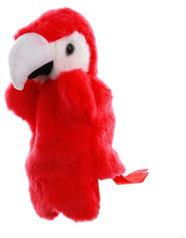 Cartoon Tier Weiche Handpuppe, Asudaro 1/4 Stücke Puppen für Kinder, Kinder Fingerpuppen Cartoon Tiere Hand Spielzeug für Mädchen und Jungen 3 4 5 6 7 Jahre alt, Theater, Rollenspiel Papagei