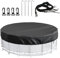 244 cm de diámetro, cubierta redonda de piscina para piscinas sobre el suelo, cubierta para piscina, cubierta para depósitos de almacenamiento, cubierta de piscina, protección UV, con cordón y clavos