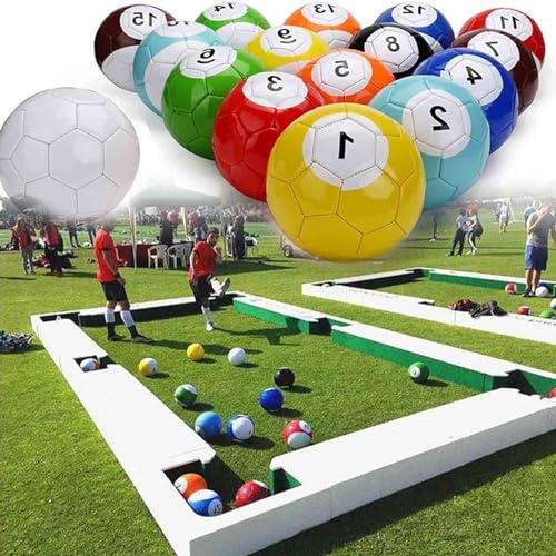 16 Stück Snook-Fußball, Billard-Snooker-Fußball, verschleißfester Snooker-Ball, riesiger Snooker-Fußball, Straßenspiel, Sport, Unterhaltung für Erwachsene im Freien, Geschenk für Erwachsene, 18cm