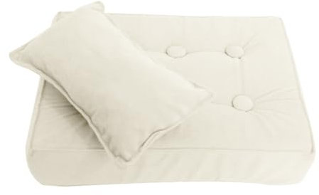 EUBUY Baby Photoshoot Props, Mini Mattress Pillow Photography Accessories, Newborn Photography Props Baby Bedding Cushion, Baby Posing Pillow, Photography Bed Mat, Medium, White, USAEUBU1643
