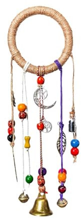 Witch Bells Wreath, Handmade Hanging Bells Door Knob Decorations Kit Diy Witches Wind Chimes For Protection Home Bedroom Garden Wall