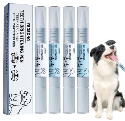4 Stück Pet Toothbrush Pen,Zahnbürstenstift für hunde,Pet Dog Teeth Cleaning Pen,Zahnbürste hund,Zahnsteinentferner für Hundezähne,Mundgeruch und zur Entfernung von Zahnstein Bei Haustieren