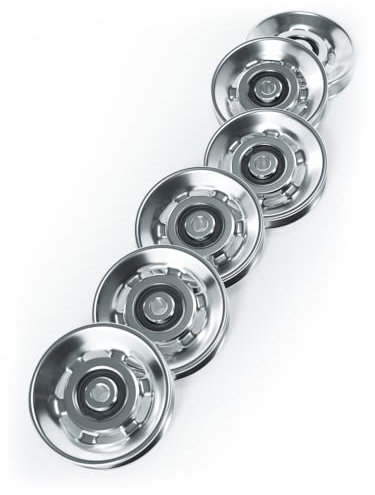 Atletica Seilrollen | Aluminium | 90 und 105mm | Deutlich robuster als Plastik | Geschlossenes Kugellager | Bessere Laufeigenschaften | Cross-Kompatibilität Größe 4Rollen x 105mm