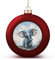 1 x Weihnachtskugeln für den Weihnachtsbaum, 4,1 cm, zum Aufhängen, bruchsichere Weihnachtskugeln, niedlicher Elefant, Spielblasen, hängende Dekoration, Anhänger für Urlaub, Party, Outdoor,