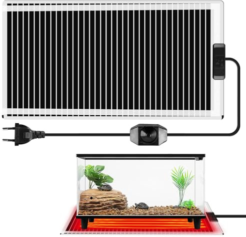 BORDEAG Heizmatte Terrarium,80Cm x 28Cm 45W Reptil Heizmatten,Terrarium Heizmatte MitTemperaturregelung,Reptile Wärmekissen,Terrarium Heizkissen,Reptilien Wärmematte Für Reptilien,Schlangen,Spinnen