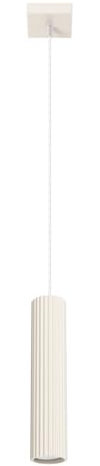 SOLLUX lighting Hängelampe Pendelleuchte Hängeleuchte Deckenlampe Lampe Decke Aluminium 1 Flammig 8 x 8 x 118 cm Karbon Beige
