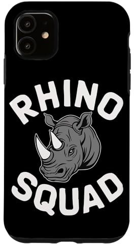 Hülle für iPhone 11 Rhino Squad Nashorn Tier
