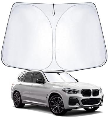 WEIPIN Sonnenschutz Frontscheibe kompatibel mit BM-W X3 G01/ X4 G02/ iX3 2019-2024 2025 Windschutzscheibe Sonnenschirm Sonnenblende für X3 iX3 X4 mit UV Schutz, Abkühlung