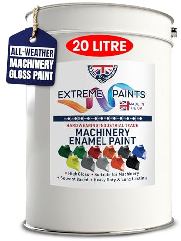 TRADE SUPPLIES UK - Extreme Paints Heavy Duty Machinery Enamel - Gloss Finish for Metal and Wood - PARENT (Yellow, 20 Liters)