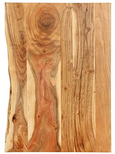 Xichuzi Encimera para Armario tocador, Tablones De Madera, Encimera Cocina Madera, Tableros para Mesas, Encimera Baño, Madera Maciza Acacia 80x55x2,5 cm