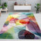 CARPETIA Teppich Wohnzimmerteppich Schlafzimmer Arbeitszimmer Essbereich leicht zu pflegen robust weich farbreich mit Blättermuster Mehrfarbig, 120 x 170 cm