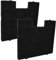 vhbw 2X Aktivkohlefilter kompatibel mit Amica KH 17128-2 E, 17158 E Shadow White 60, 17060 E, 17128 E Shadow Black 60 Dunstabzugshaube