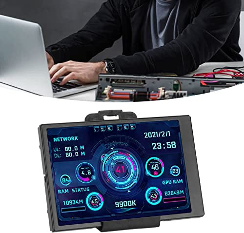 SustVita CPU-Hardware-Temperatur-Monitor, 8,9 cm (3,5 Zoll), IPS, USB, Mini-Screen, für AIDA64 PC, Typ C, Secondary-Display für CPU, GPU, HDD, Data