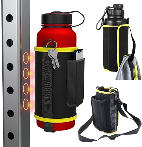 REXLIA Funda magnetica para botellas de agua | Compatible con todo tipo de Botellas | Magnetic Gym Bag | Bolsa Botella Agua Térmica con correa para llevar | Funda Neopreno Botella