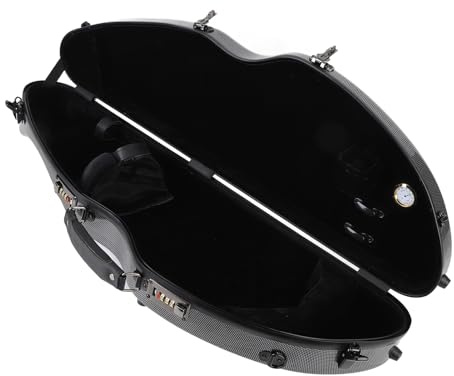 Carbon Faser Violin Fall, Sichere Geigenspeicherbox mit Kombinationsschloss für 4/4 3/4 1/2 1/8 Geigen