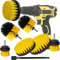 7 Piece Drill Brush Attachment Set-Drill Brush Cleaning Brushes Set Power Scrubber Cleaning Kit for Grout Shower Tub Tiles Corners Bathroom and Kitchen Surface (7)