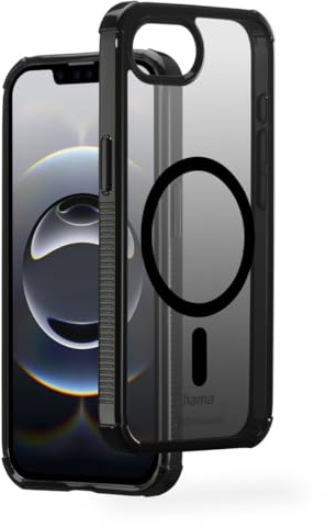 Hama Handyhülle Extreme Protect für iPhone 16e/17e und MagSafe (D3O Bumper, stoßfest, sturzsicher, bruchsicher, magnetisches Case für induktives Laden, Farbverlauf) schwarz