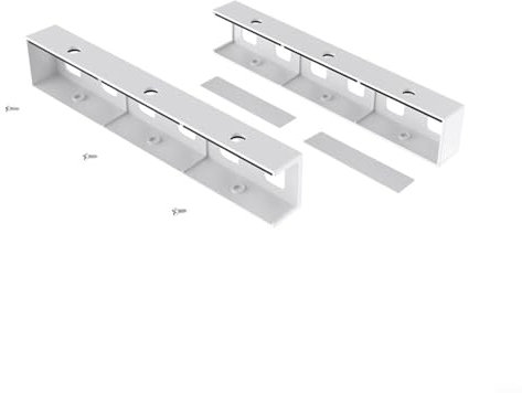 ZYNCUE Support mural pour ordinateur portable, tablette et clavier sous le bureau avec gestion des câbles, support mural pour ordinateur portable, tablette, clavier (blanc)