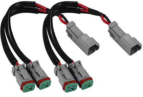 Gokelomg Y Typ Kabel Deutsch DT DTP 2 Pin Buchsen Adapter für LED Pod Arbeits Scheinwerfer Nachrüstungs Stecker Kabelbaum