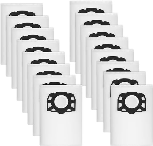 YeeQo 16 pièce Sacs d'aspirateur KFI 357, pour Karcher WD2 WD2 Plus WD3 MV3 | KWD1, KWD2, KWD3, WD3.200-WD3.800M, SE4001, SE4002. Applicable à SAC Aspirateur Karchers, pour Karcher 2.863-314.0