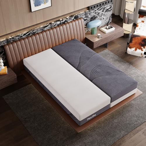 Novilla DualComfort Matratze 90x200 cm, 9-Zonen Gel & Greentea Memory Schaum Kaltschaummatratze, 25 cm Höhe H3 & H4 wendbare Matratze, Öko-Tex Zertifiziert Atmungsaktiver & Waschbarer Bezug
