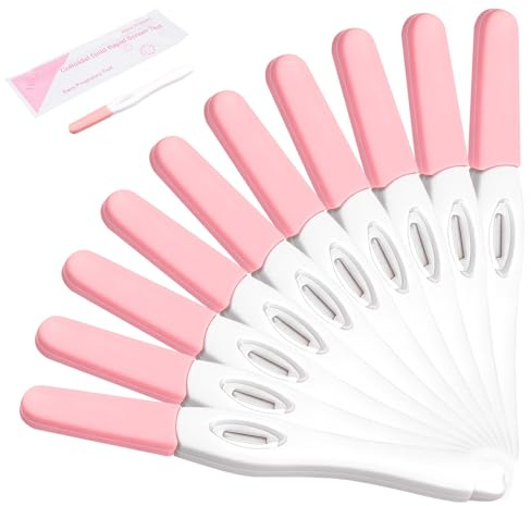 DASHUI 10 Stück Schwangerschaftstest Frühtest, Frühschwangerschaftstest mit Einzeln Versiegelte Verpackung, Schnell, Zuverlässig und Einfach für Frauen,schnelle Ergebnisse,pregnancy Test