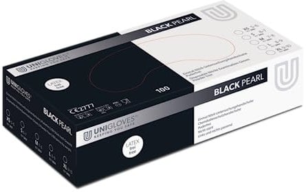 Unigloves BLACK PEARL Nitrilhandschuhe, 3804, Schwarz