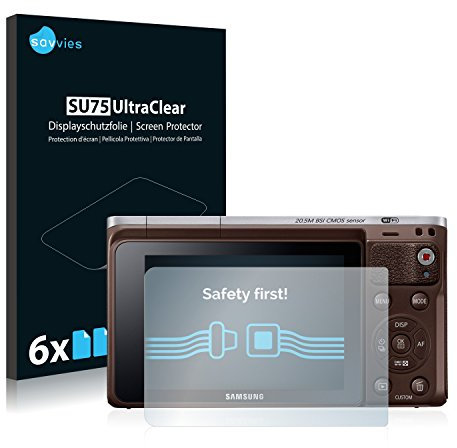 savvies Protection Ecran pour Samsung NX Mini (6 Pièces) - Film Protection Ultra Clair