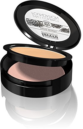 lavera 2in1 Compact Foundation Makeup ∙ Farbe Honey Hautfarbe ∙ ideale Deckkraft ∙ Natural & innovative Make up vegan Bio Pflanzenwirkstoffe Naturkosmetik Teint Kosmetik 1er Pack (1 x 10 g)