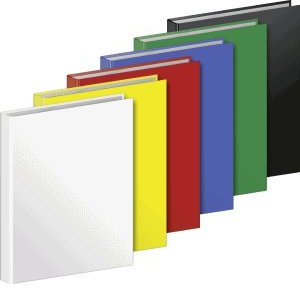 Brunnen 12 x Ringbuch Uni A5 4 Ringe 20mm farbig Sortiert