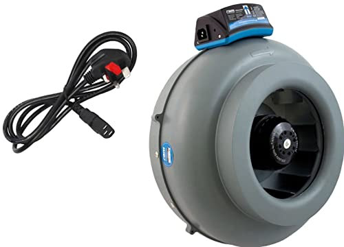 Ram 4 5 6 8 10 Inline Tube Duct UK Plug 2m Hydroponics Grow Fan up to 1088m3/hr (100mm 4-277m3/hr)