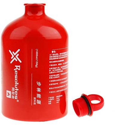 Yundxi Outdoor Camping Travel Picnic Gas Oil Fuel Empty Bottle Motorcycle Emergency Petrol Storage Can 0.5L 0.75L 1L 1.5L (1000ml)