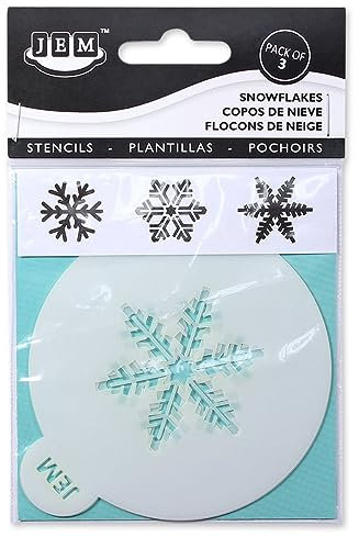 PME SA23 Set mit 3 Schneeflocken-Schablonen, Plastik, durchsichtig, 0.1 x 10 x 15.7 cm, 3